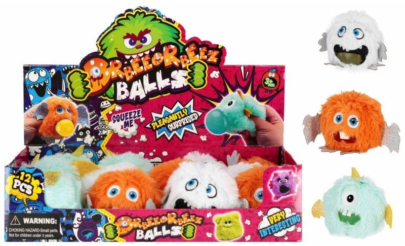 ZAB WYCISKANA PLUSZ MONSTER 10CM MIX3 DISP12/144