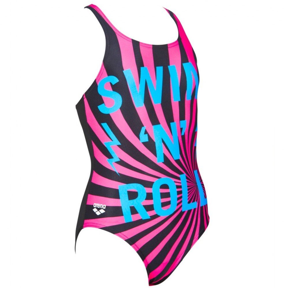 Arena STROJE PŁYWACKIE G SWIM&ROLL JR ONE PIECE V BACK BLACK TURQUOISE 001314/508 116 (6-7)