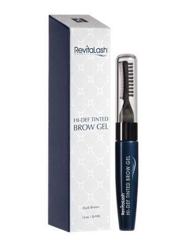 Revitalash Hi-Def Tinted Brow Gel - stylizująco koloryzujący żel do brwi Dark Brown 7.4ml