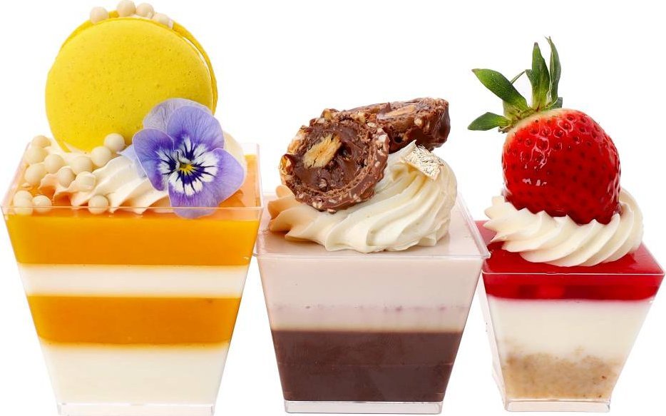 Pojemniki Do Deserów FINGER FOOD Pucharki Na Deserki Piramida 25szt 120ml