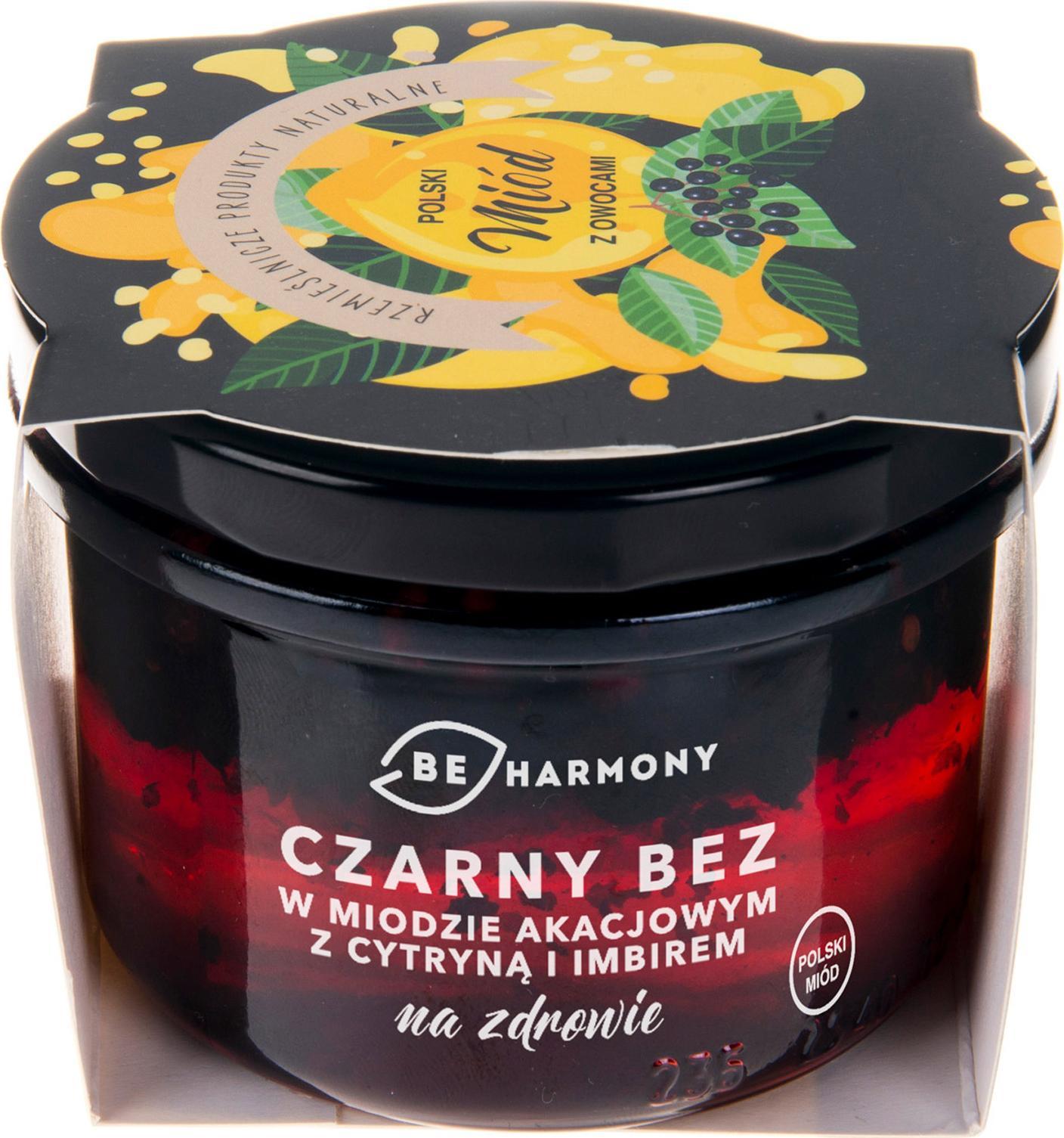 BeHarmony NA ZDROWIE - czarny bez w miodzie akacjowym z cytryną i imbirem