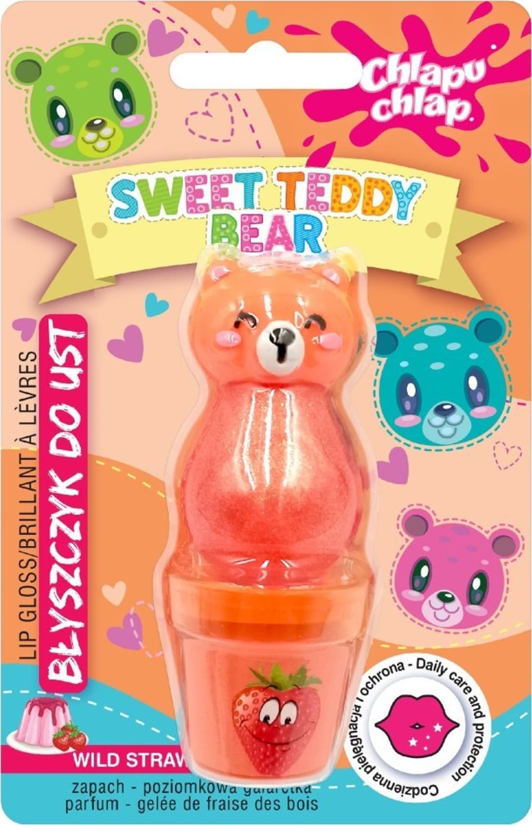 Chlapu Chlap CHLAPU CHLAP BŁYSZCZYK MIŚ poziomkowa galaretka