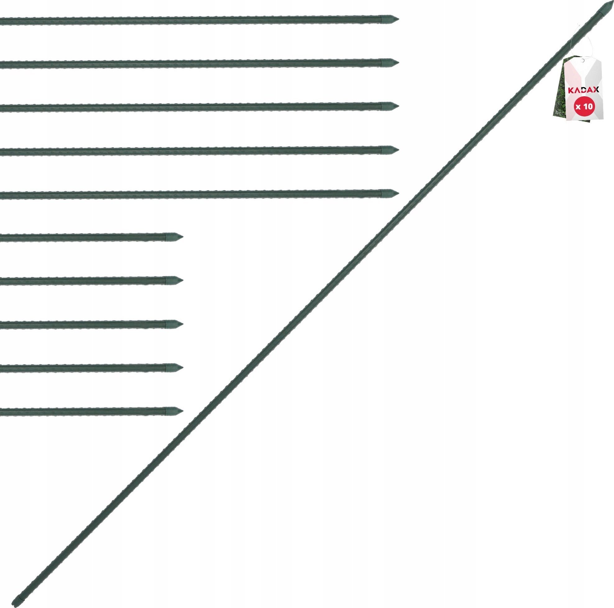 Kadax Tyczka Podpórka Roślin Stal Powlekana 180cm 10szt