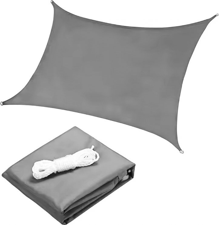 ModernHome Kwadratowy żagiel przeciwsłoneczny 4x4m daszek wodoodporny ModernHome - szary