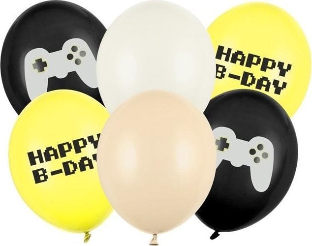 Balony Happy B-day 30 cm 6szt