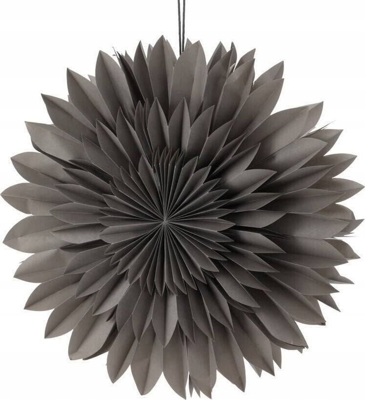 Dekoracja świąteczna Christmas decoration GWIAZDA DEKORACYJNA WISZĄCA PAPIEROWA 3D 50CM SZARA