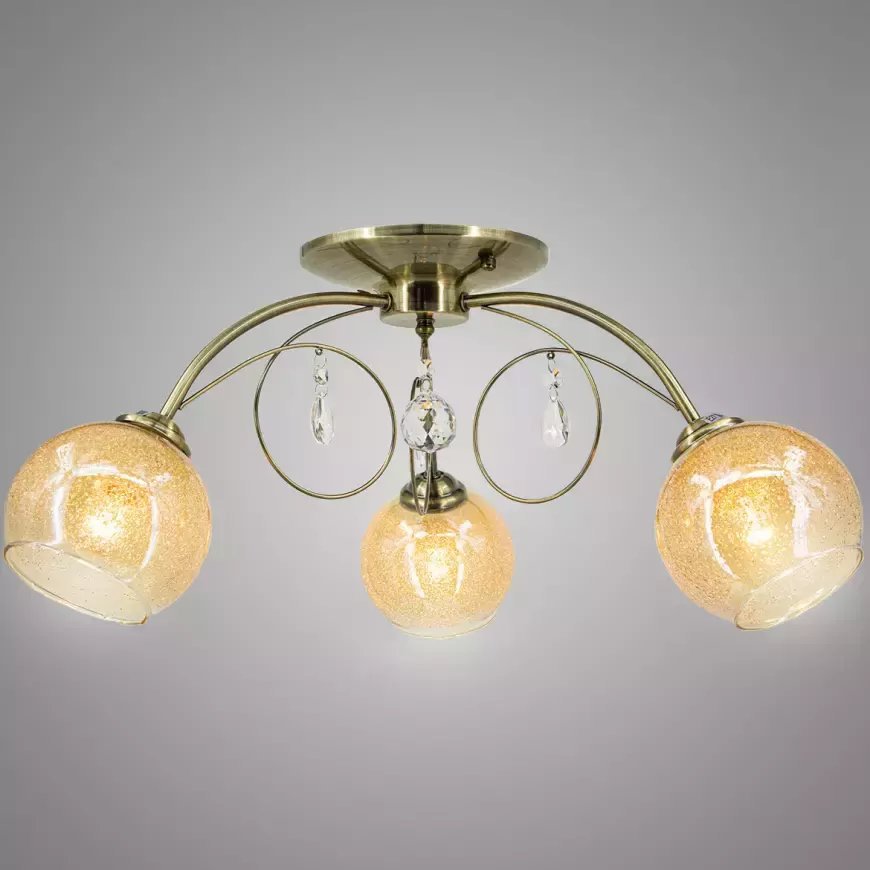 Lampa sufitowa Mdeco Sufitowa lampa jadalniana ELM8823/3 21QG nad stół mosiądz