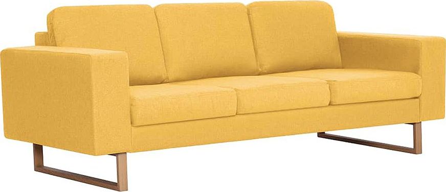 Elior Elegancka trzyosobowa sofa Williams 3X - żółta