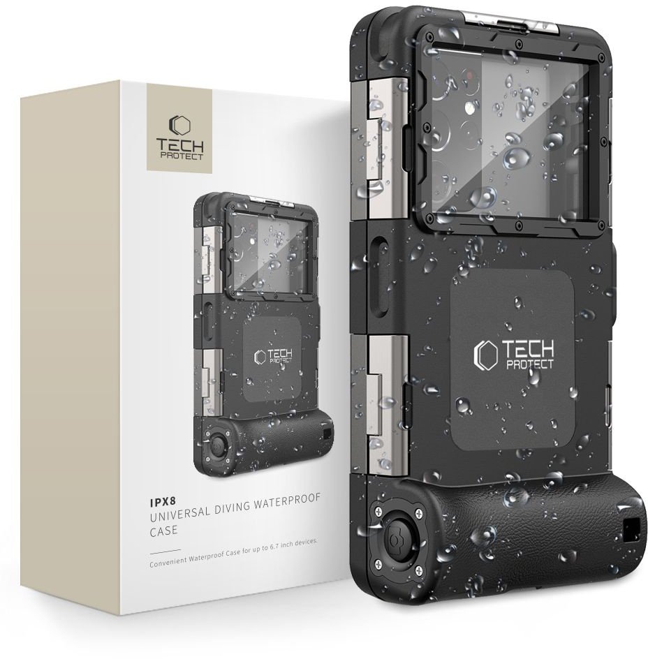 4kom.pl Etui do nurkowania na smartfony 4.7-6.7'' IPX8 do 15 m - czarny
