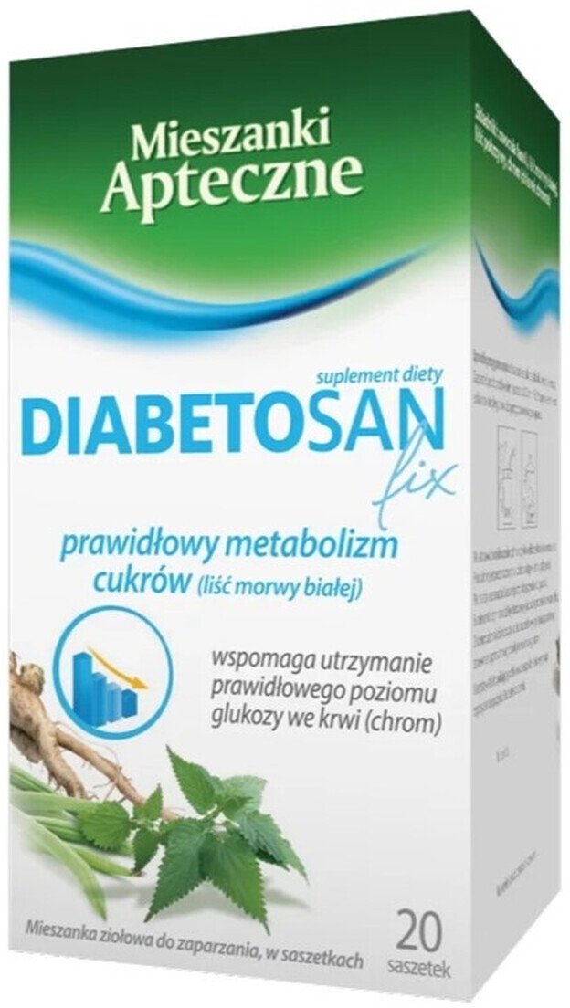 Malwa DIABETOSAN_Fix suplement diety w formie ziołowa herbata 20 saszetek