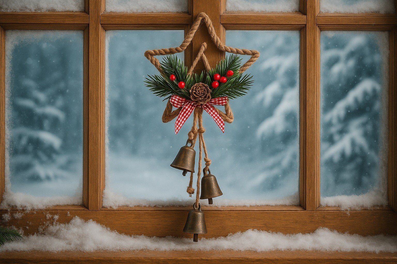 Zawieszka świąteczna Gwiazdka i dzwoneczki 181196