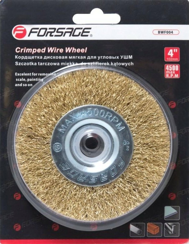 Forsage Szczotka kątowa tarczowa miękka do szlifierek 100mm