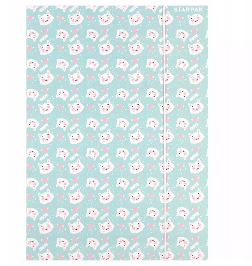 TECZKA Z GUMKA PAP A4 KITTY STK FOL10/100