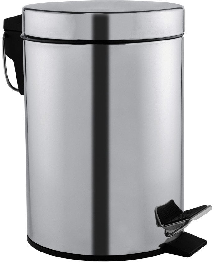Mediclinics atkritumu tvertne ar pedāli, 20 l, matēts nerūsējošais tērauds AISI 410