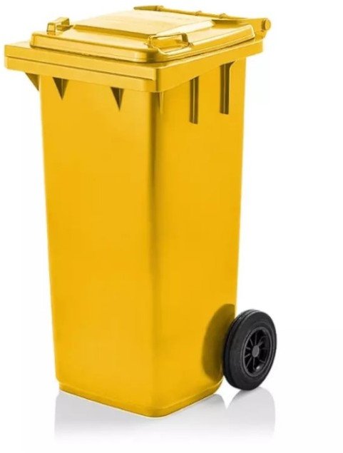 Pojemnik do segregacji odpadów na kółkach WEBER - pojemność 120 l (Kolor: zielony)