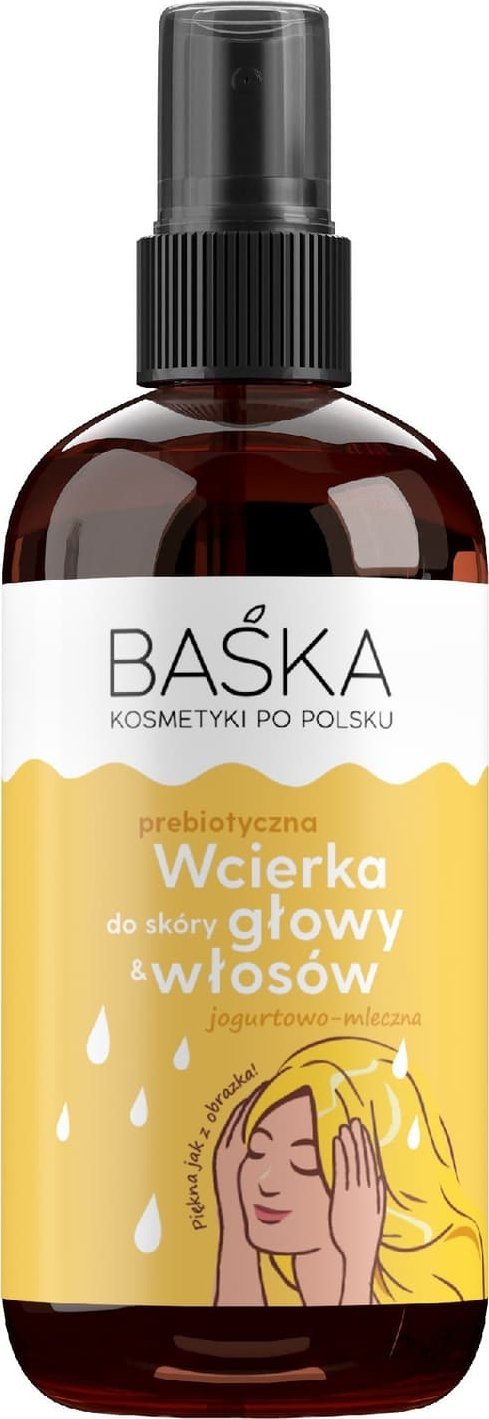 Solverx BAŚKA Kosmetyki Po Polsku Prebiotyczna Wcierka do skóry głowy i włosów - jogurtowo mleczna 100ml