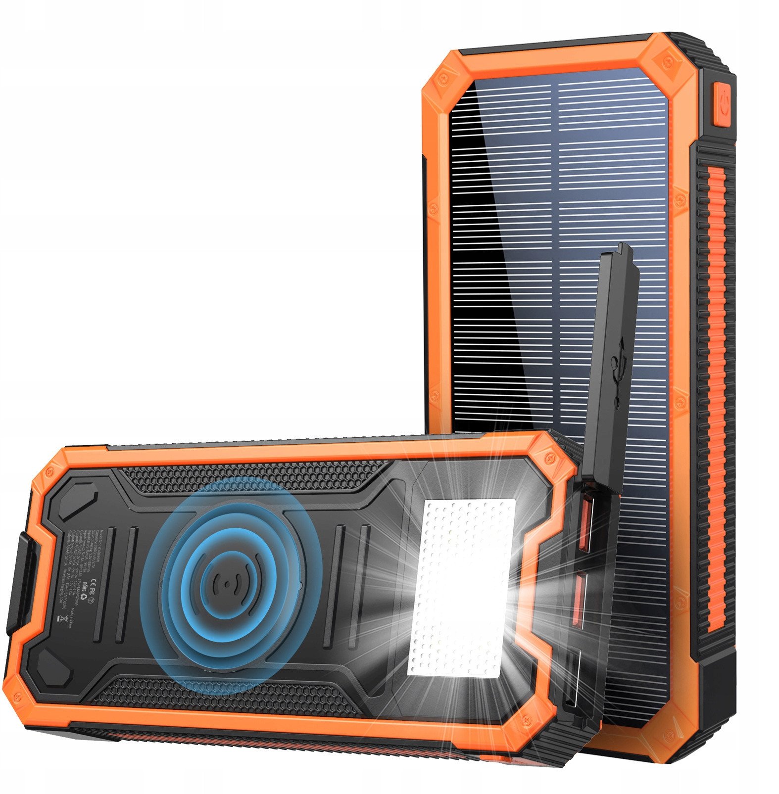 POWERBANK SOLARNY 4xUSB 20000mAh 20W INDUKCJA IP65