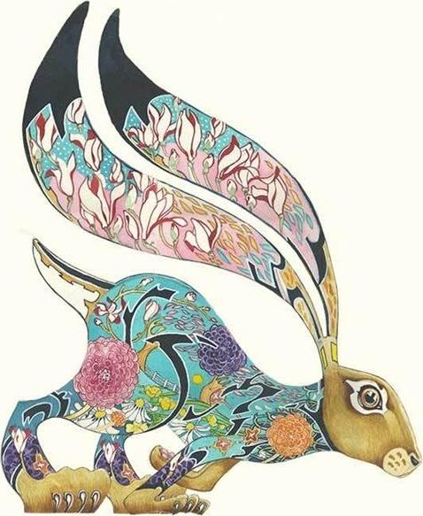 DM Collection Karnet A090 B6 + koperta Turkusowy zając