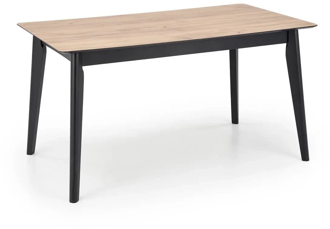 Stół rozkładany GULIAN 140(180)x80 dąb wotan/czarny HALMAR