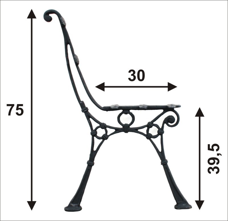 Noga duża do ławki bez oparcia bocznego 5 desek
