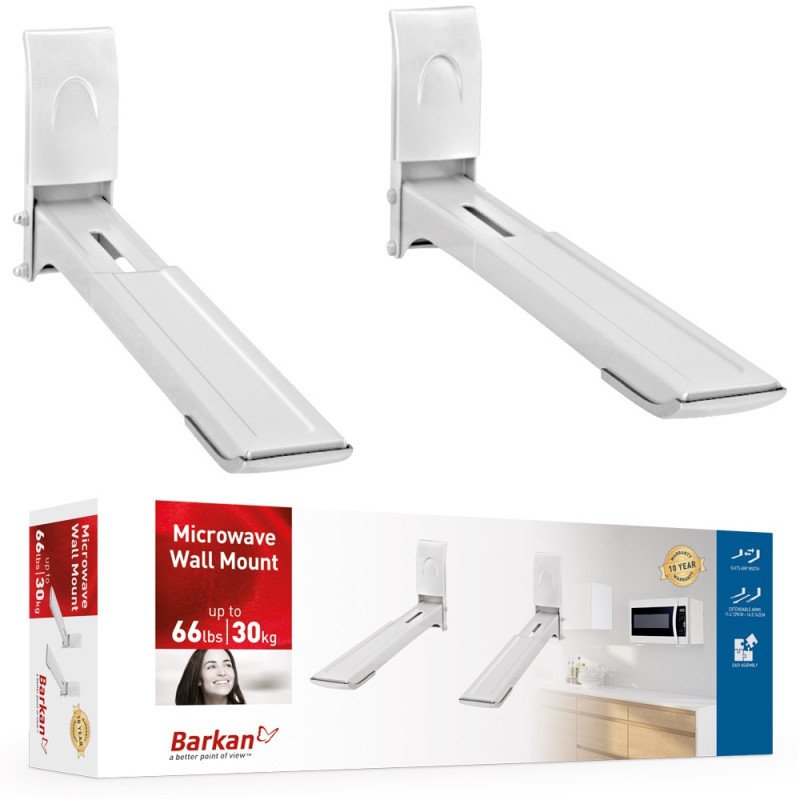 Uchwyt ścienny do kuchenki mikrofalowej 29-42cm biały