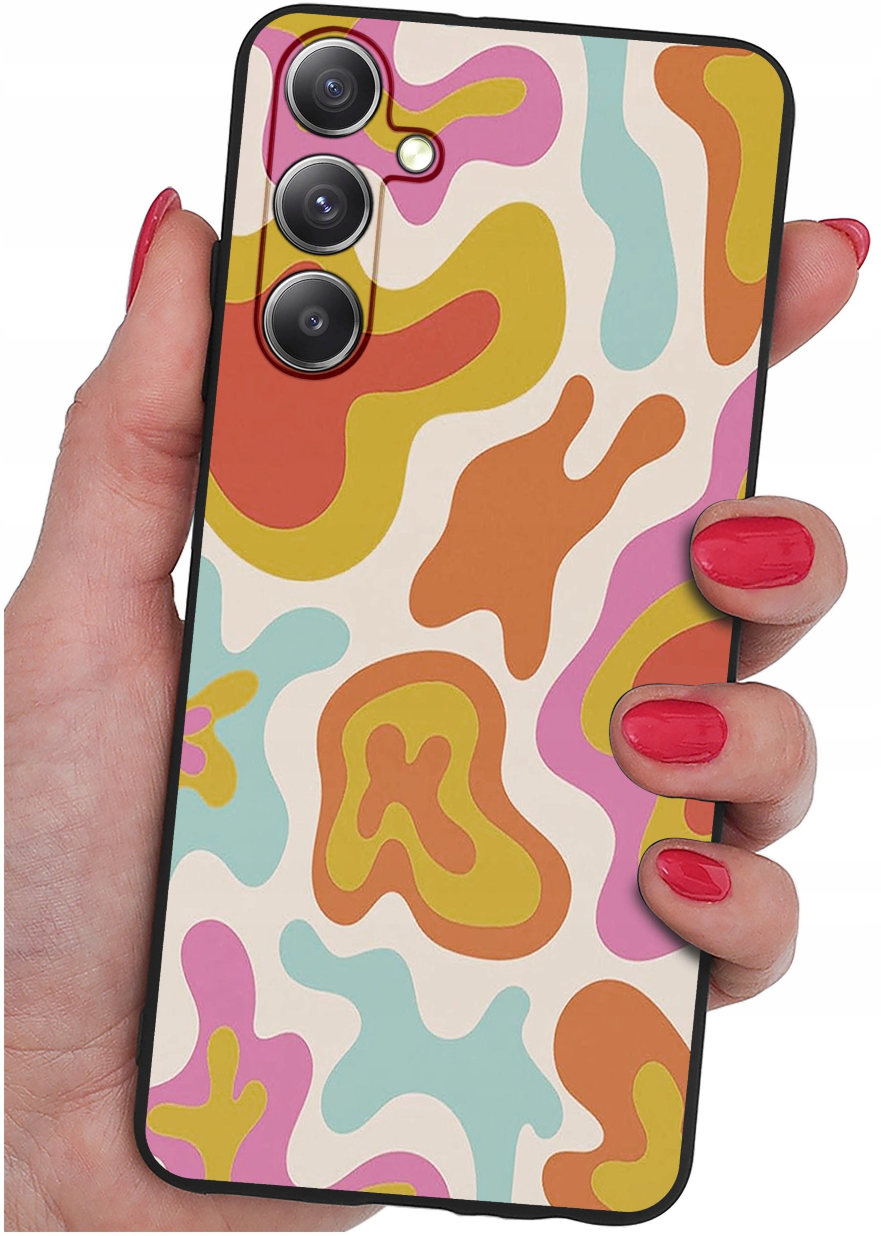 ETUI do Samsung Galaxy S24 WZORY | SILIKONOWE MATT CASE + SZKŁO 9H