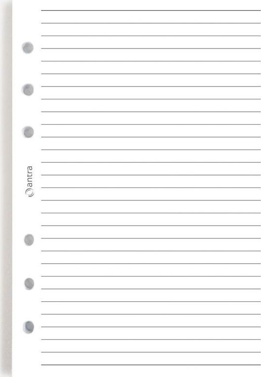 Antra Wkład do organizera A5 linia biała ANTRA