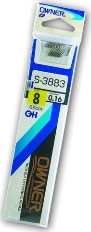 Owner Haczyki Owner Chika srebrny nr 10,8 z przyponem 0,16 mm
