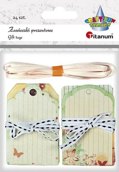 Titanum Zawieszki prezentowe 45x70mm mix wzorów 24szt