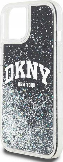DKNY DKNY Liquid Glitter Big Logo - Etui iPhone 12 / iPhone 12 Pro (czarny)