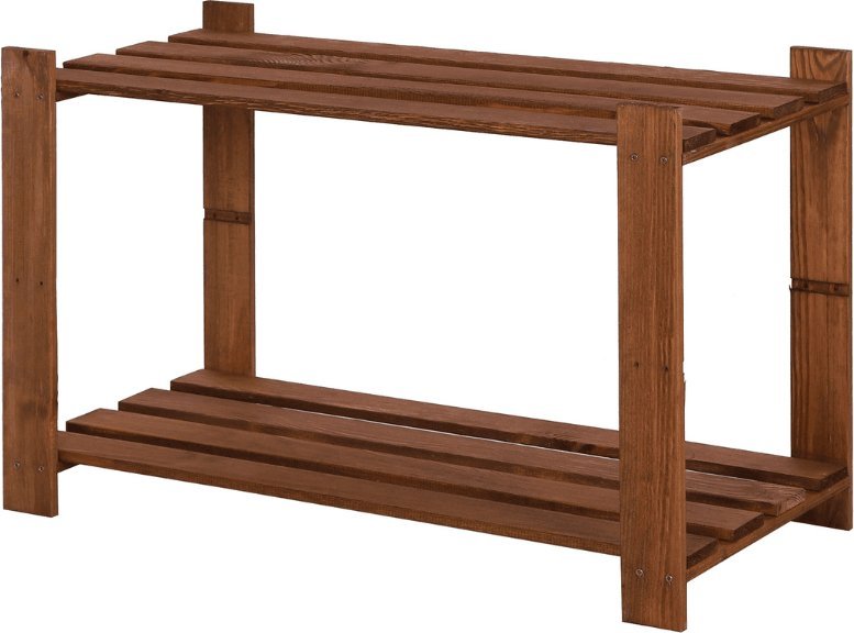 Wamar-Sosenka Regał na książki drewniany B07R 50x90x38 2 półki Brązowy