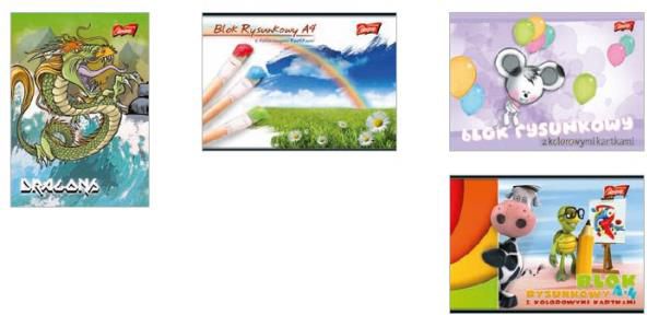 St. Majewski Blok rysunkowy A4 16k mix kolorów 10szt.