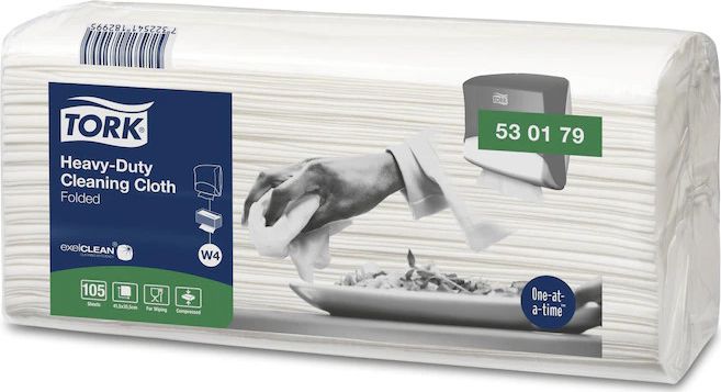 Tork Tork 530179 - Czyściwo włókninowe w odcinkach, wielorazowe, białe - 105 sztuk