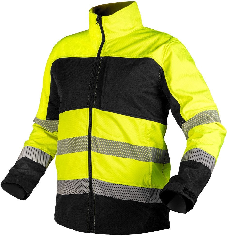Kurtka robocza ostrzegawcza Softshell, żółta, rozmiar M