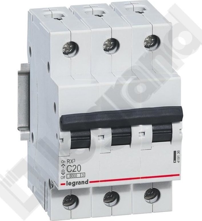 Legrand Wyłącznik nadprądowy RX3 3P C 20A 6000A