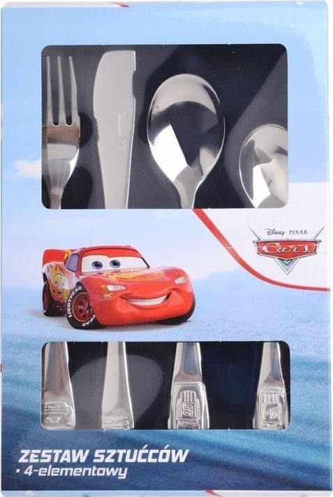 Dajar KOMPLET SZTUĆCÓW DLA DZIECI CARS AUTA DISNEY 4el
