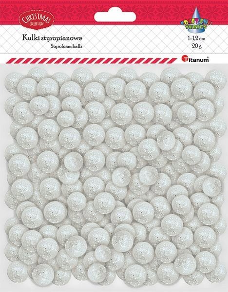 Titanum Kulki styropianowe mix białe 20g