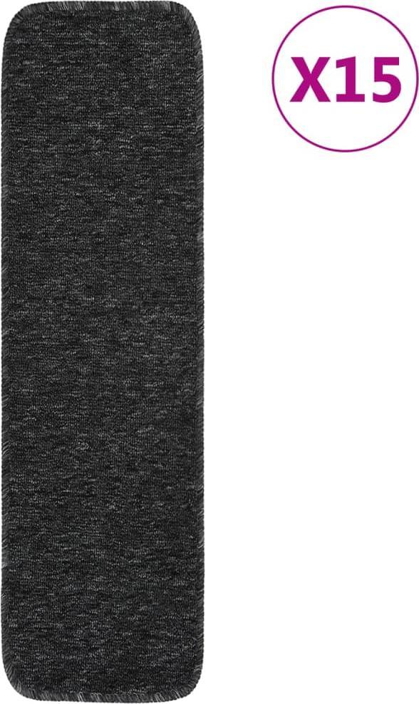 vidaXL vidaXL Nakładki na schody, 15 szt., 75x20 cm, antracyt, antypoślizgowe