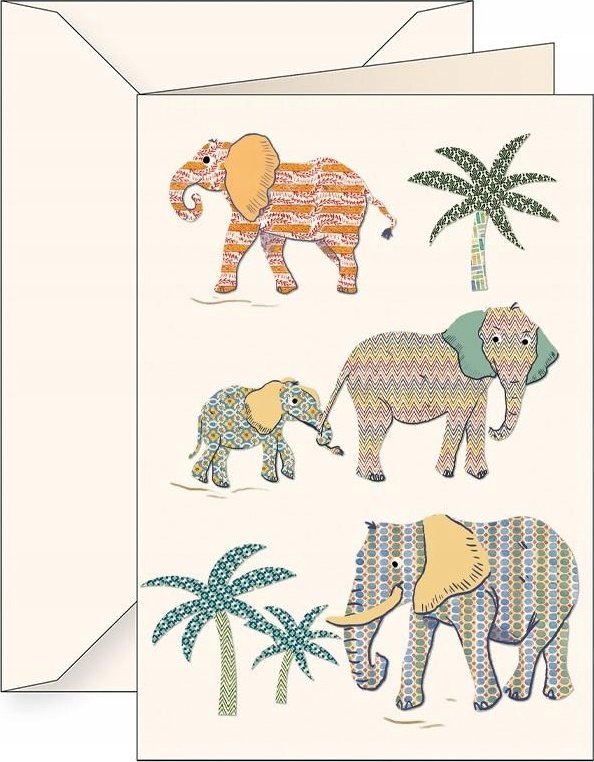Teka Karnet B6 + koperta 6119 Słonie i palmy