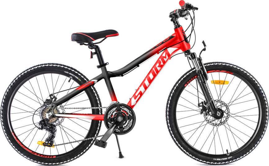 Storm Rower Storm MTB 26" RACER, hamulec tarczowy przód+tył, rama aluminiowa, czerwony-biało-czarny 15"