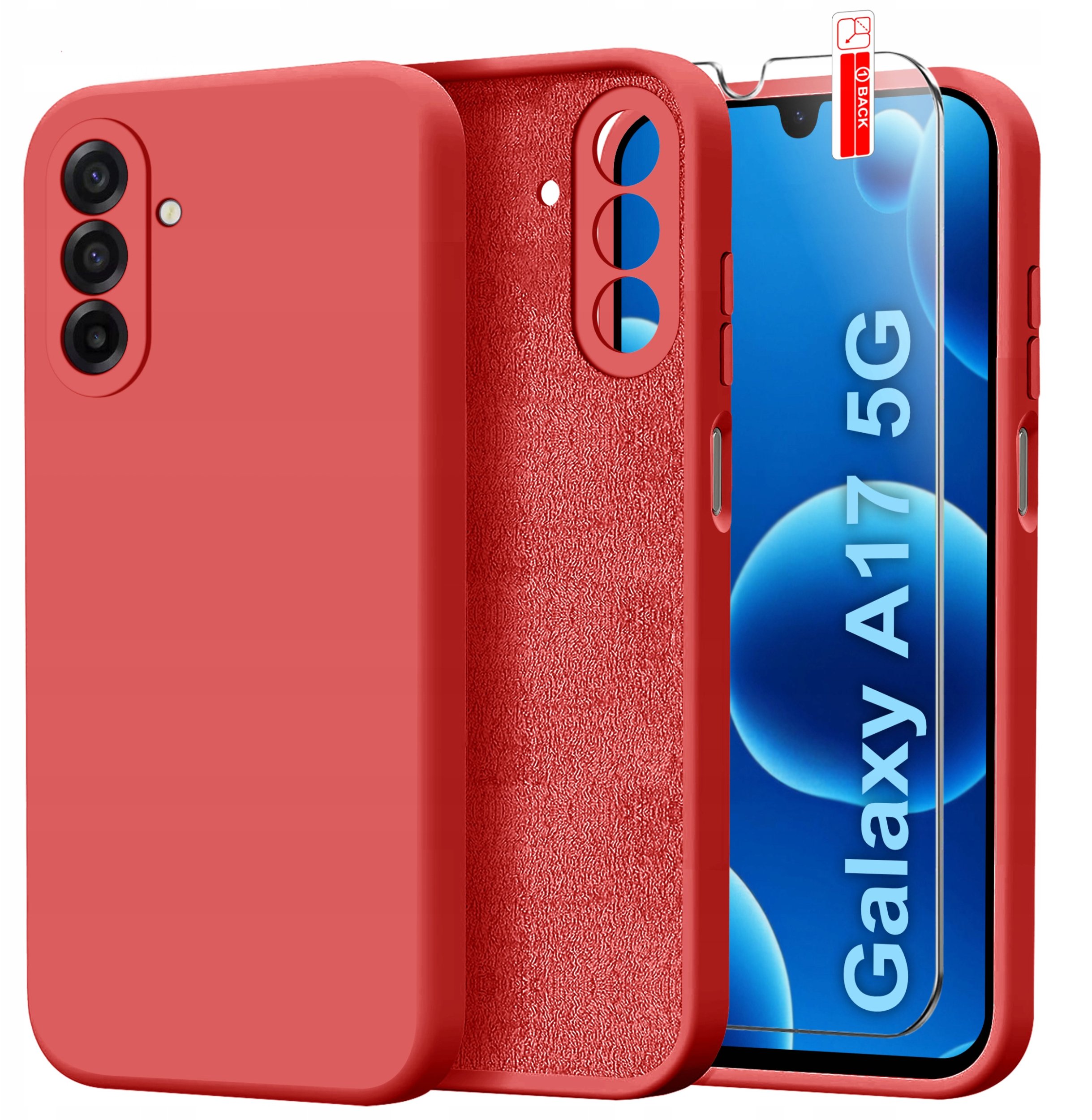 Etui do Samsung A17 5G CASE Silicone ELASTYCZNE + Szkło OCHRONNE 9H