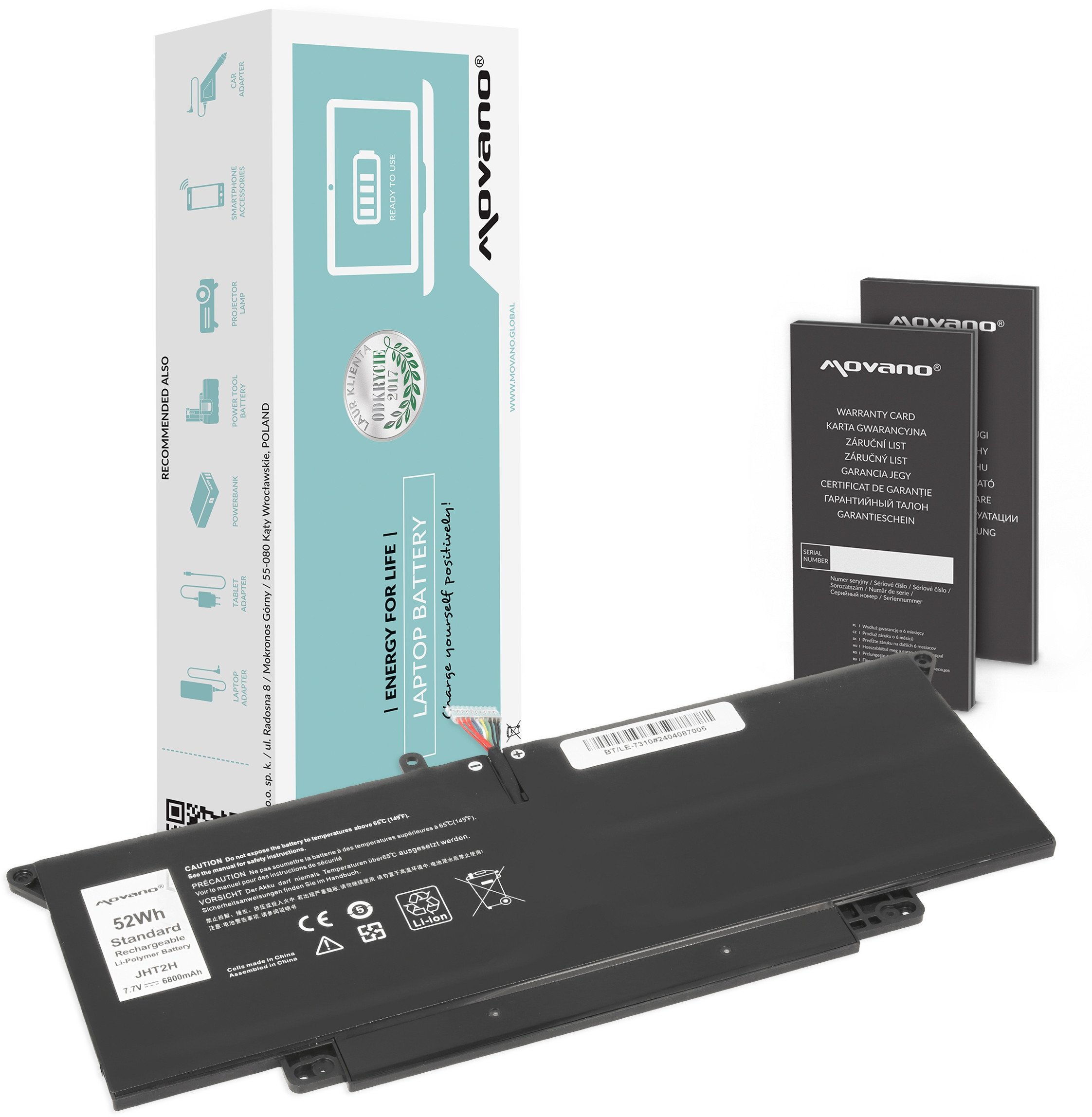 Bateria Movano do Dell Latitude 13 7310, 7410