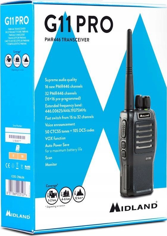 Midland G11 Pro radio PMR 446