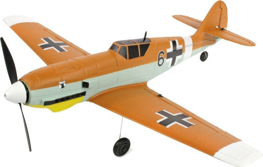 TOP RC Hobby Mini BF-109 z systemem stabilizacji TOP-GyroSystem Idealny dla początkujących 450MM RTF - brazowy top096B02