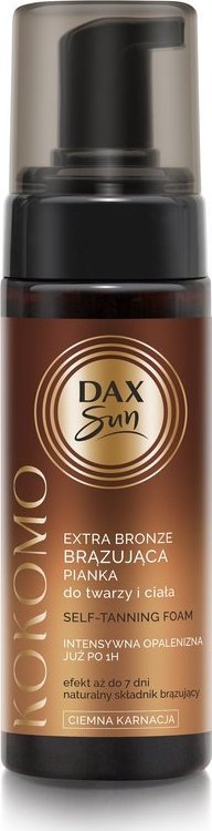 DAX Dax Sun Extra Bronze Brązująca Pianka do twarzy i ciała KOKOMO - ciemna karnacja 160ml