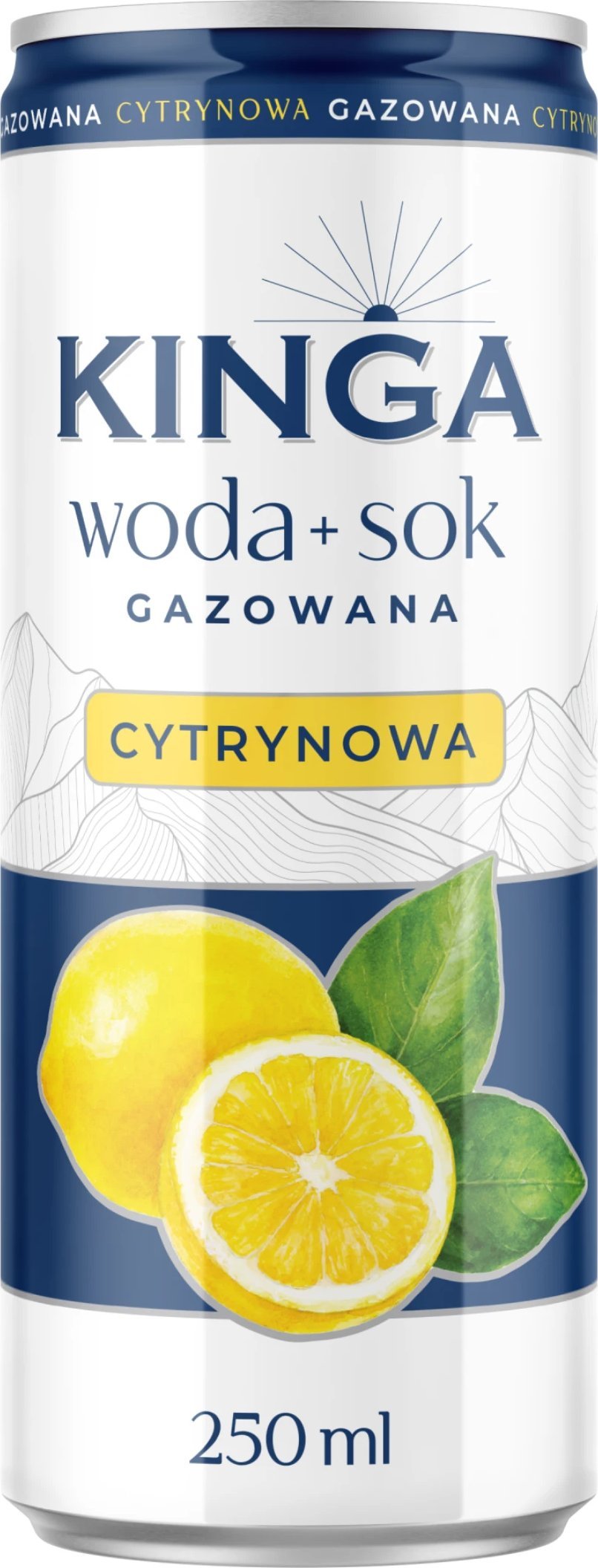 Woda KINGA PIENIŃSKA 24x Kinga woda + sok o smaku cytrynowym 250 ml