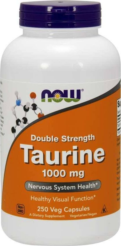 NOW Foods NOW Foods - Tauryna, 1000mg, o Podwójnej Sile Działania, 250 vkaps
