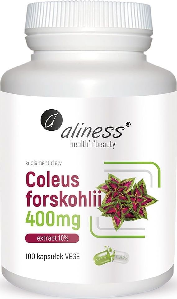 Aliness Coleus Forskohlii 400Mg Pokrzywa Indyjska 100 Kaps. Aliness