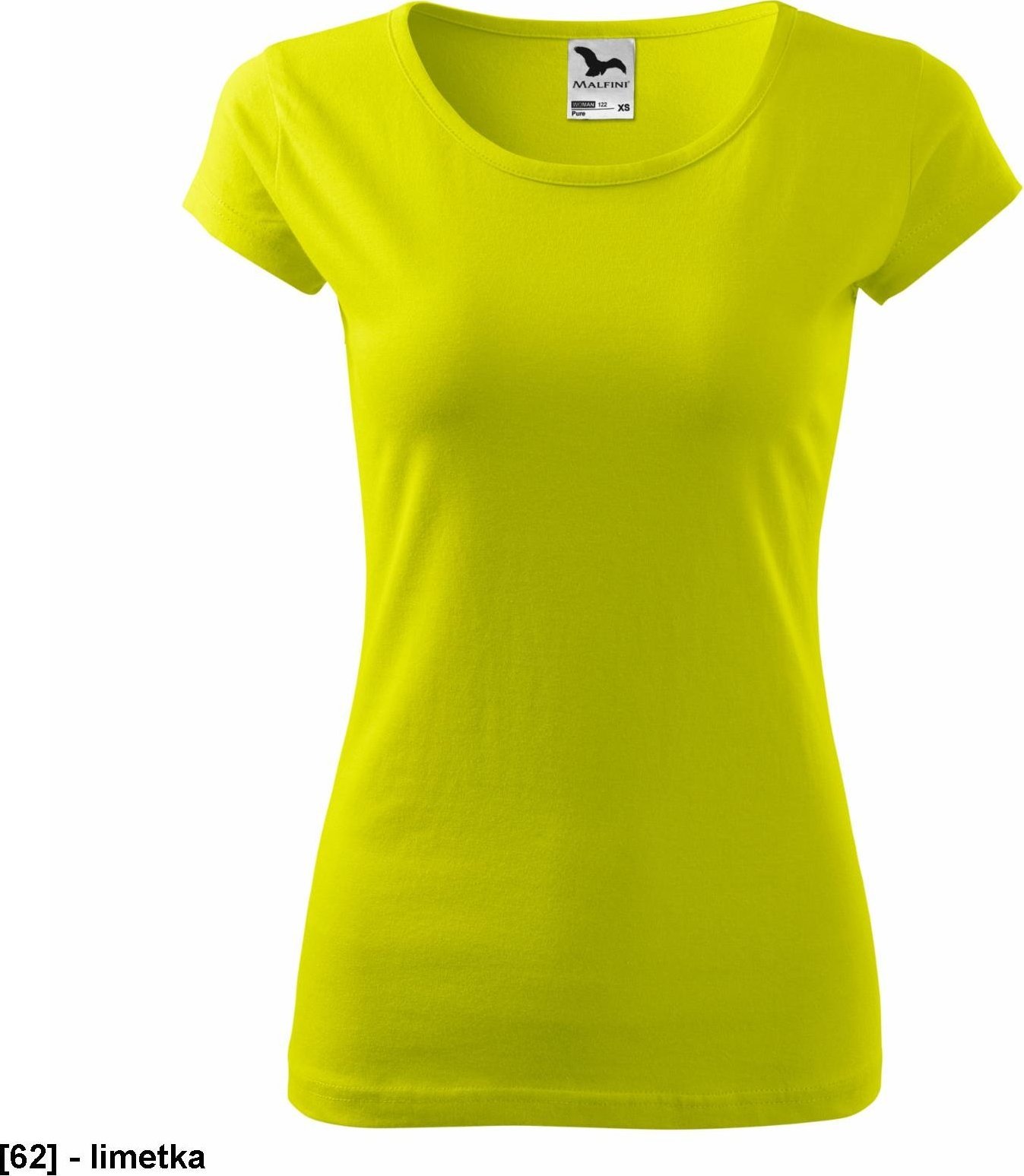 MALFINI Pure 122 - ADLER - Koszulka damska, 150 g/m - limetka S