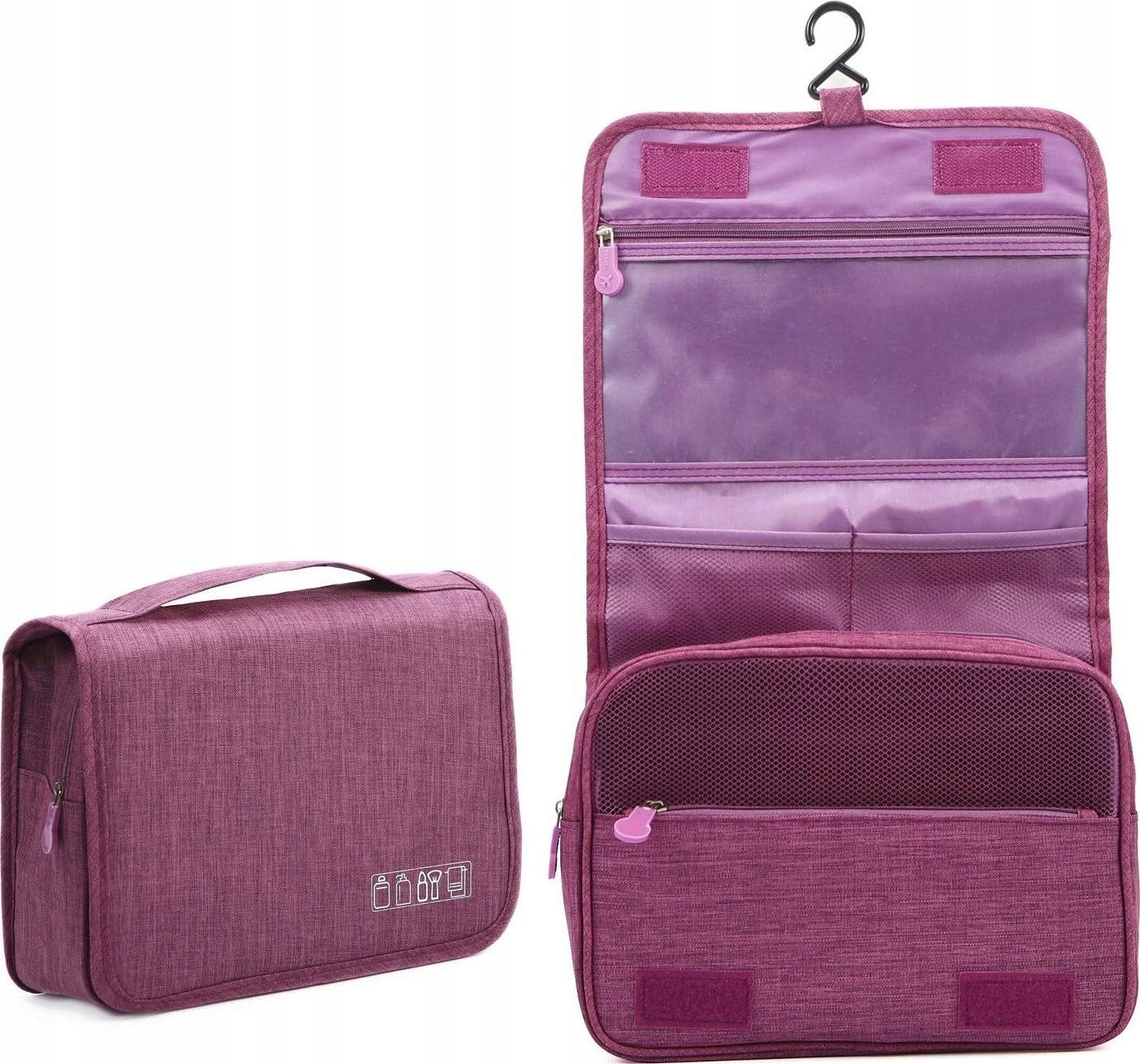 Korbi KOSMETYCZKA WISZĄCA KUFEREK ORGANIZER KOSMETYK RÓŻ